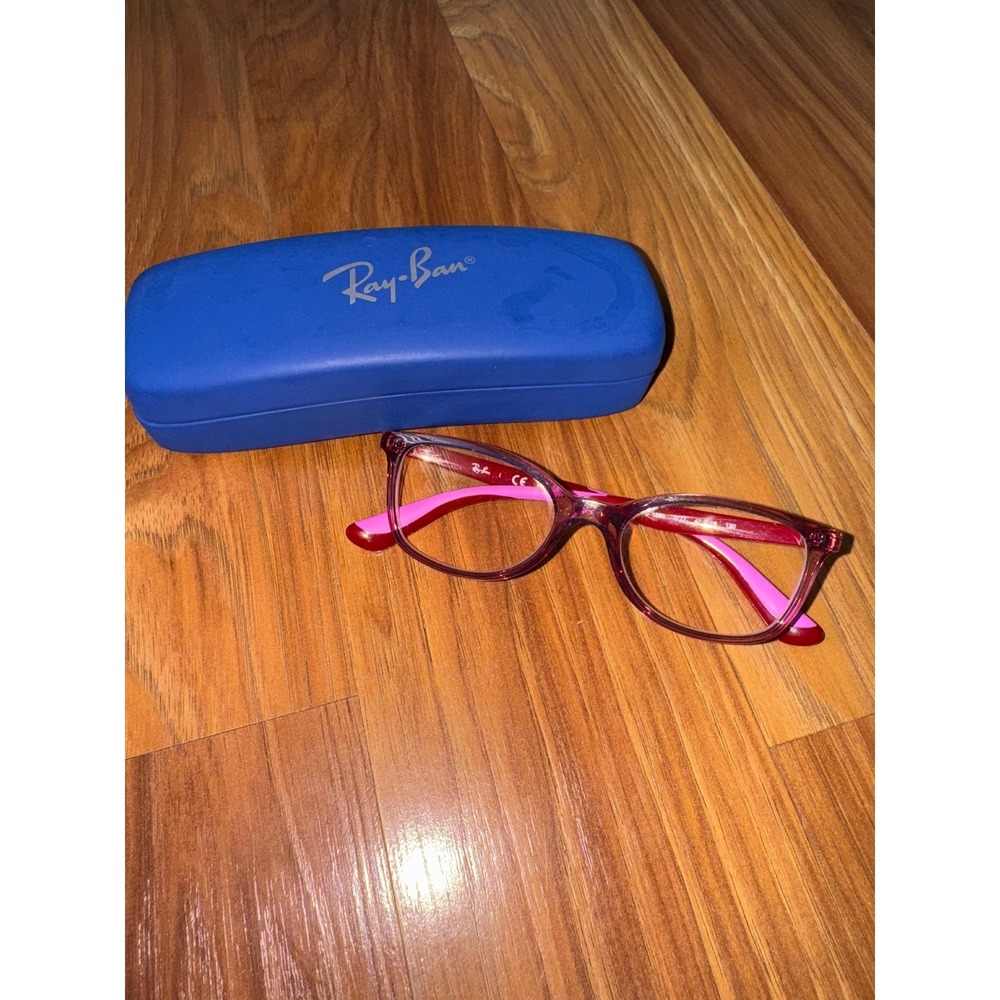 Ray-Ban Kids Eyeglasses Pink & Red Frames with Case‎ - Children's Glasses